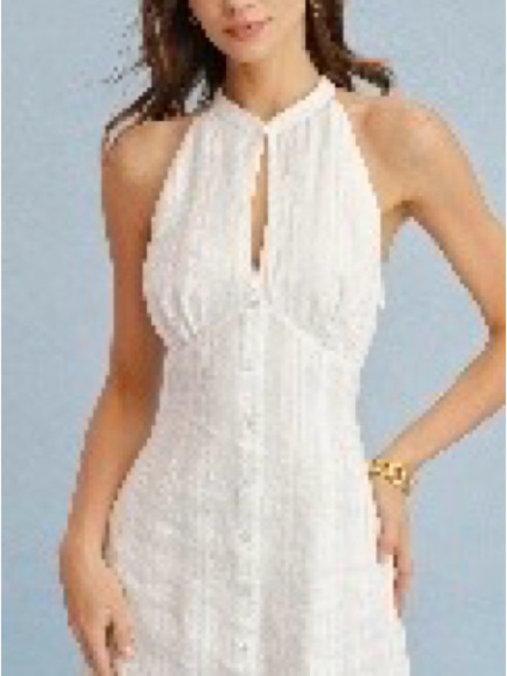 RIHOAS White Halter Dress